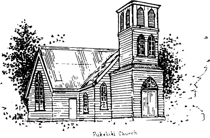 Drawing of Pukehiki Church