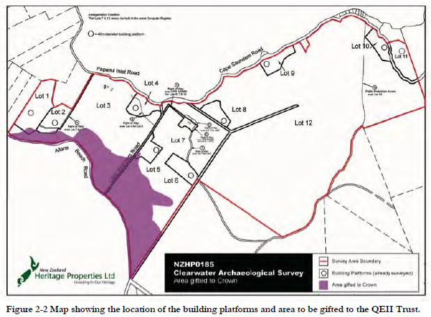 Map of prposed subdivision at Papanui & Hoopers Inlets